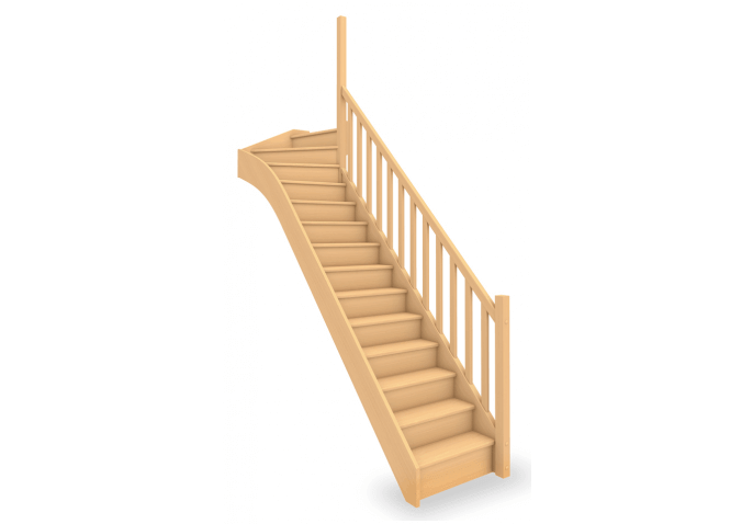 Escalier standard 1/4 tournant haut