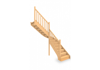Escalier standard 1/4 tournant milieu